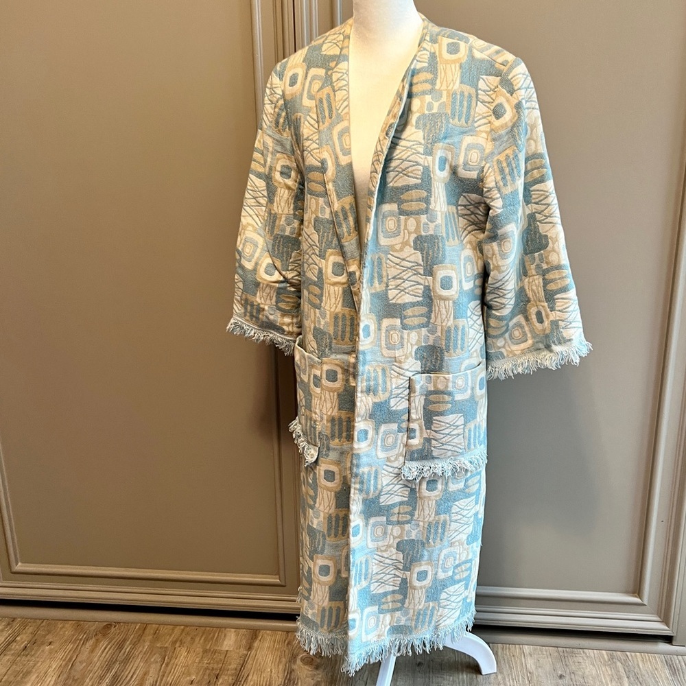 Fred Rothechild of California Vintage 1950's Mid-Century Style Duster Jacket S12